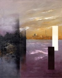 L'passo Benjamin, 22 x 28 Inch, Acrylic on Canvas, Abstract Paintings, AC-LPB-042